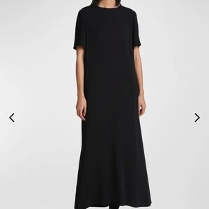 The Row essentials Robi black crepe maxi dress